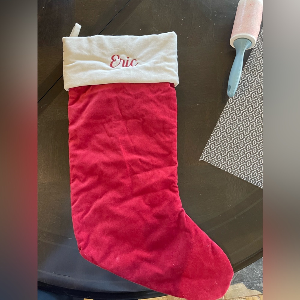 Pottery Barn classic velvet stocking size large